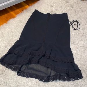 Vintage Fairy core grunge lace trim skirt